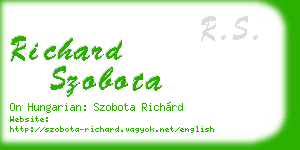 richard szobota business card