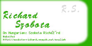 richard szobota business card